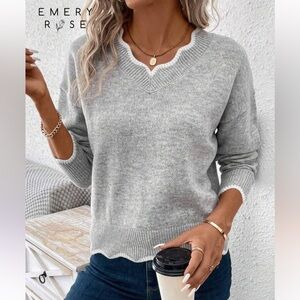 Scalloped Women's Sweater
